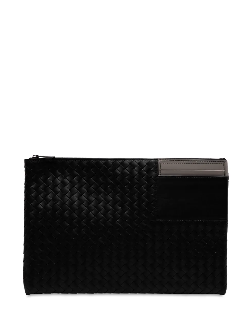 Bottega Veneta Pre-Owned 2012-2025 Nappa Intrecciato clutch bag - ブラック Bottega Veneta Pre-Owned 2012-2025 Nappa Intrecciato clutch bag - ブラック