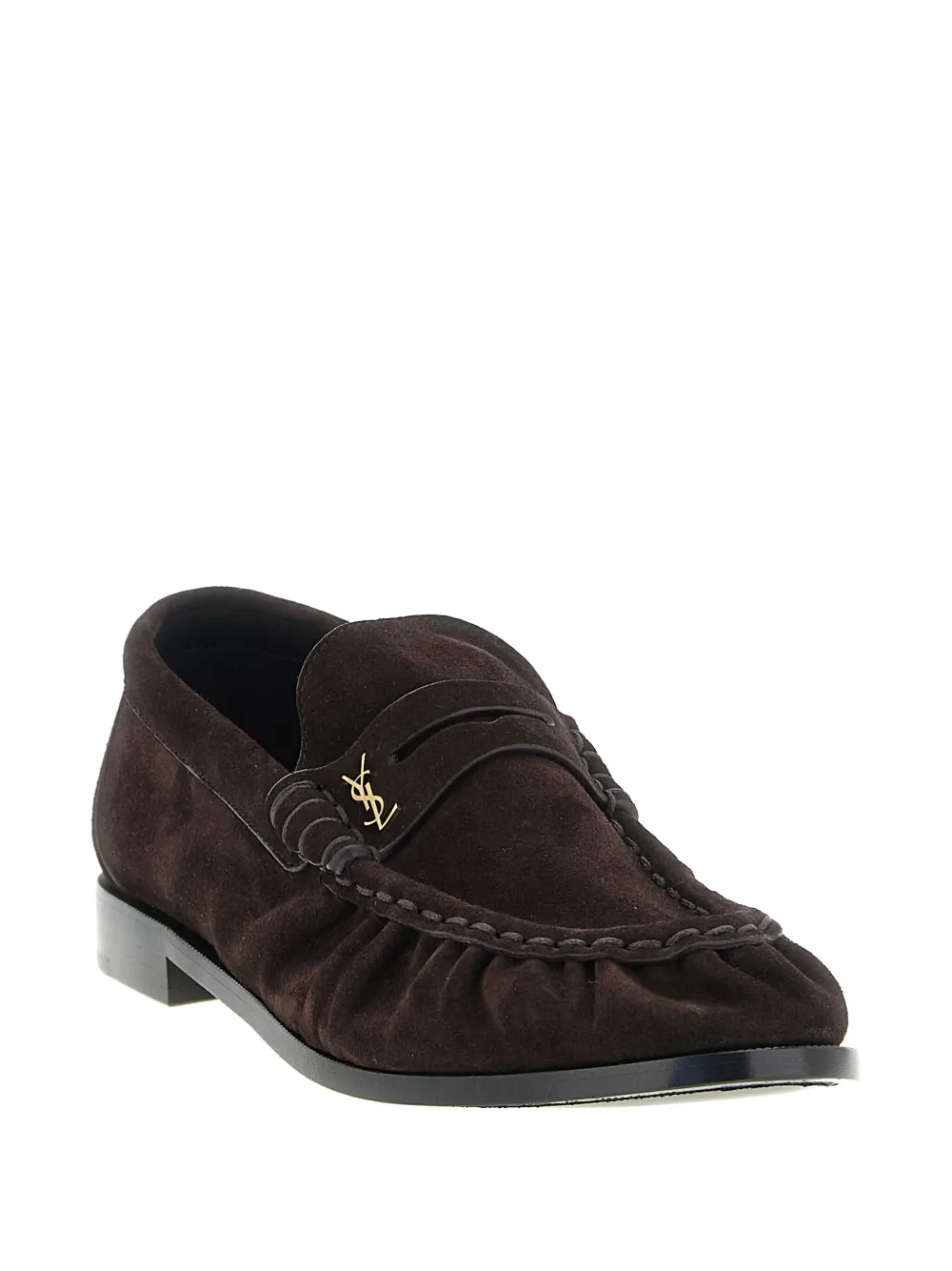 Saint Laurent Le Loafer suede loafers - Bruin