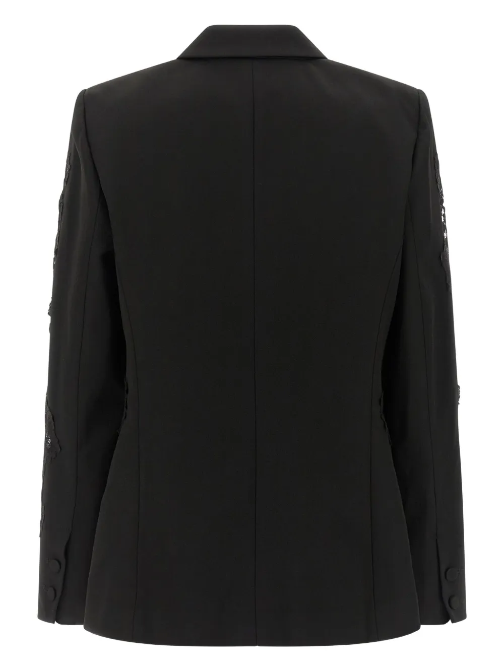 L'agence Clementine Lace-insert Single-breasted Blazer In Black