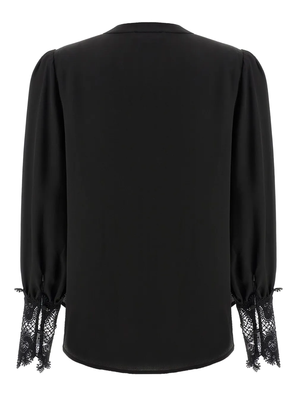 L'Agence Ava lace-detailed shirt - Zwart