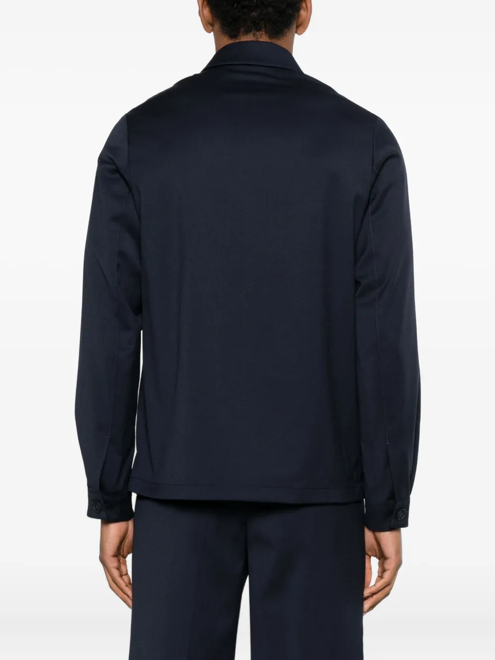 Manuel Ritz Button-up shirtjack met zak Blauw