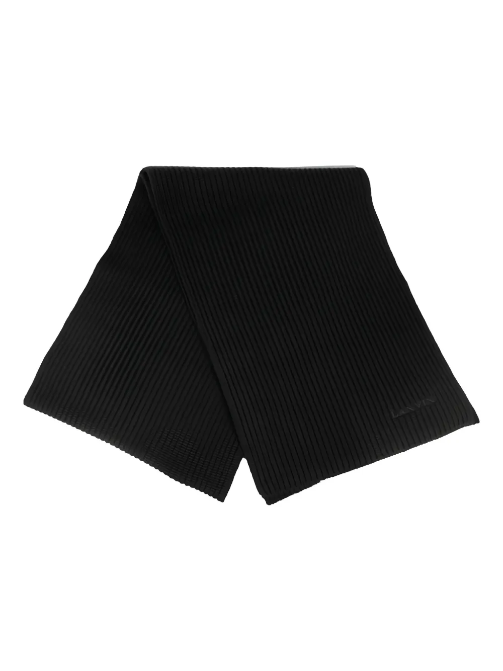Lanvin ribbed logo scarf | Black | Image 1