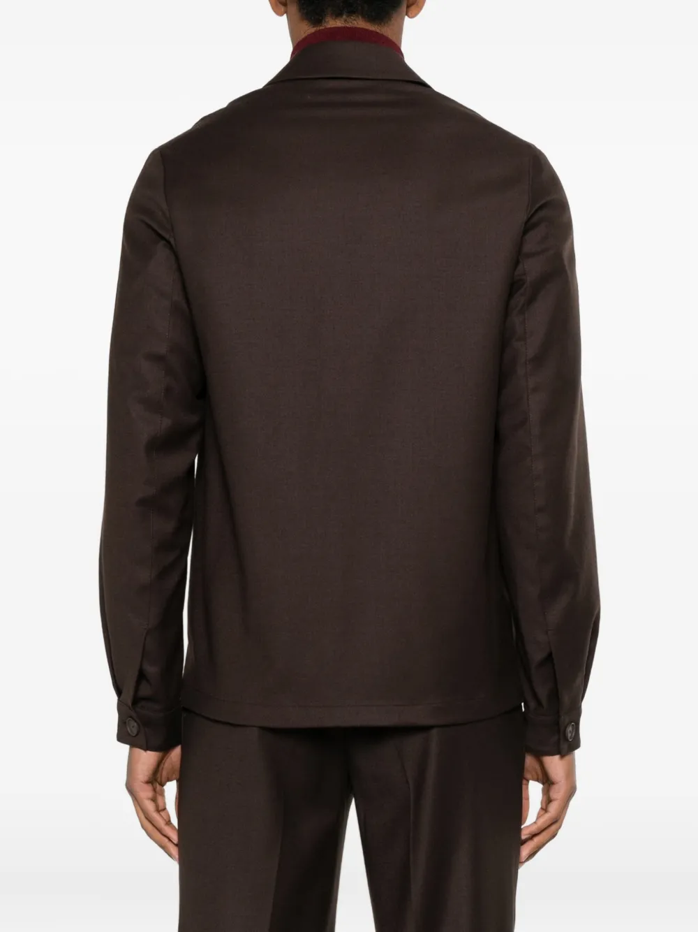 Manuel Ritz Button Pocket Jacket In Brown