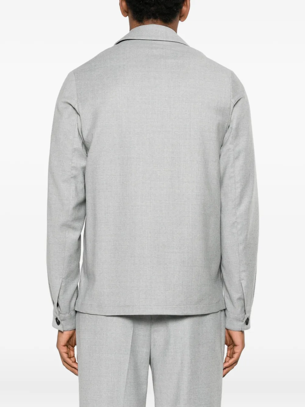 Manuel Ritz Button-up shirtjack met zak Grijs