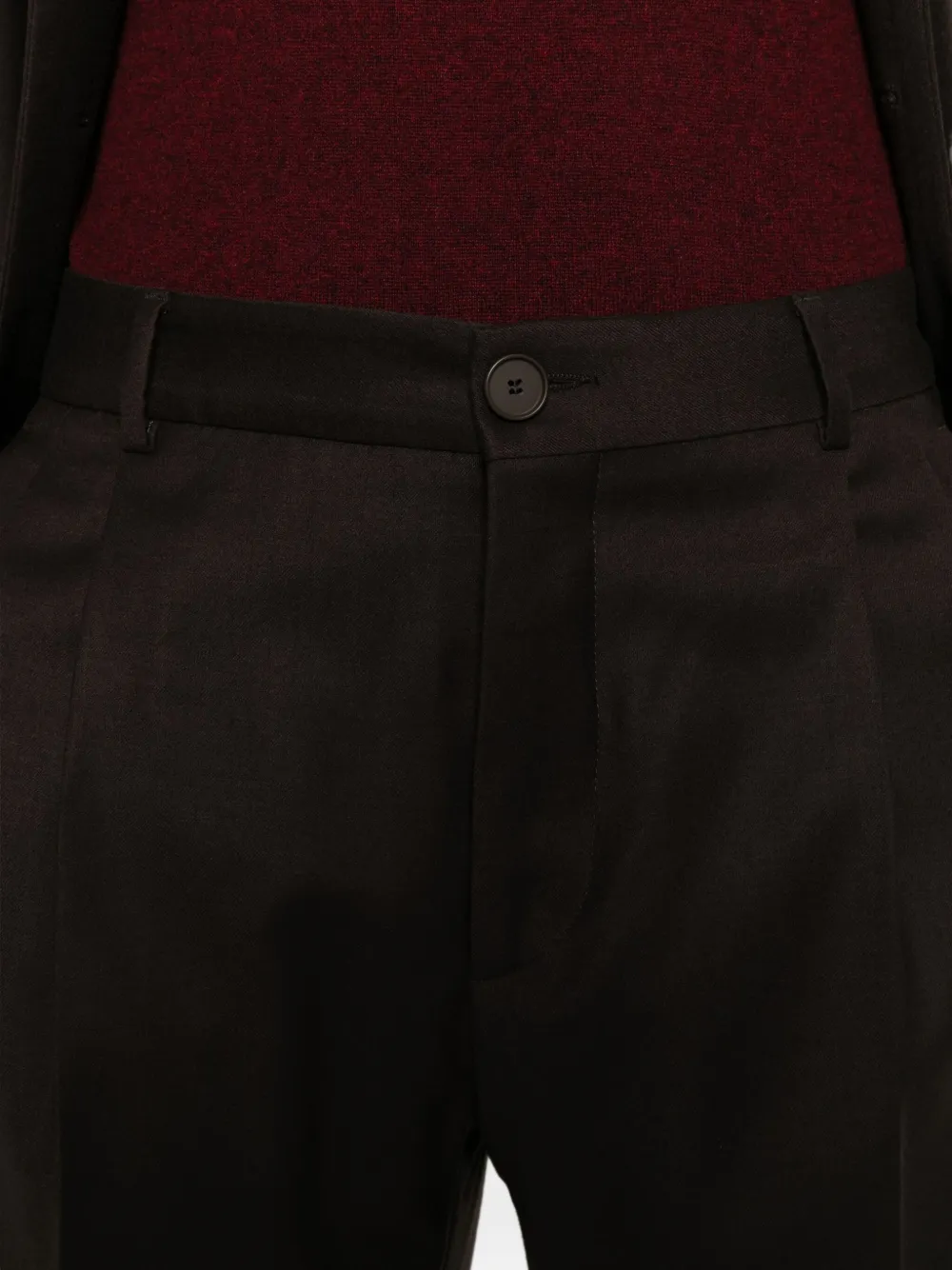 Manuel Ritz Pleated Trousers In Brown