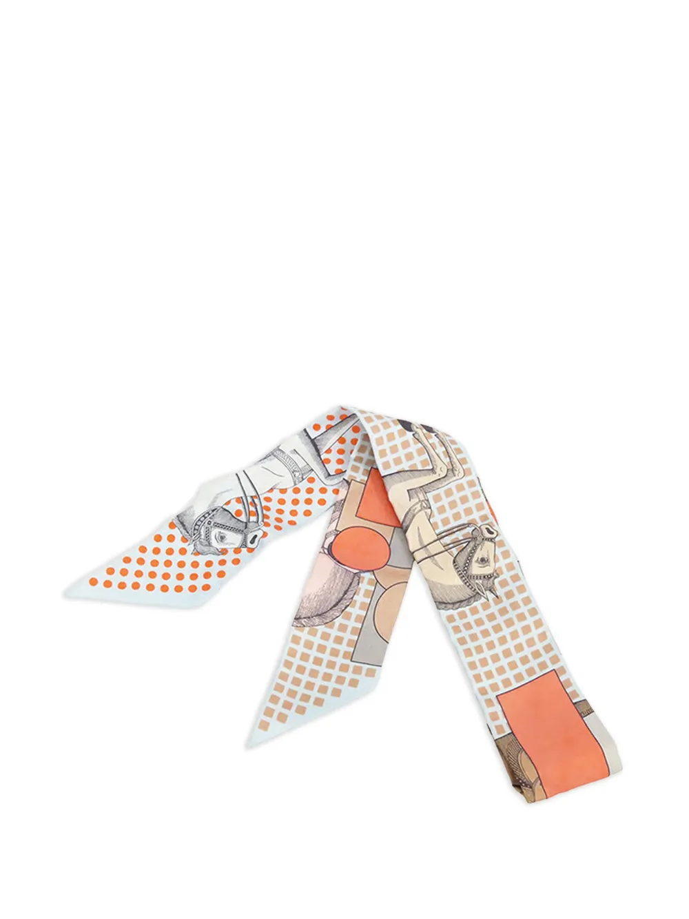 Hermès Pre-Owned foulard Cavalier en Formes Twilly en soie (2021-2025) | Image 2