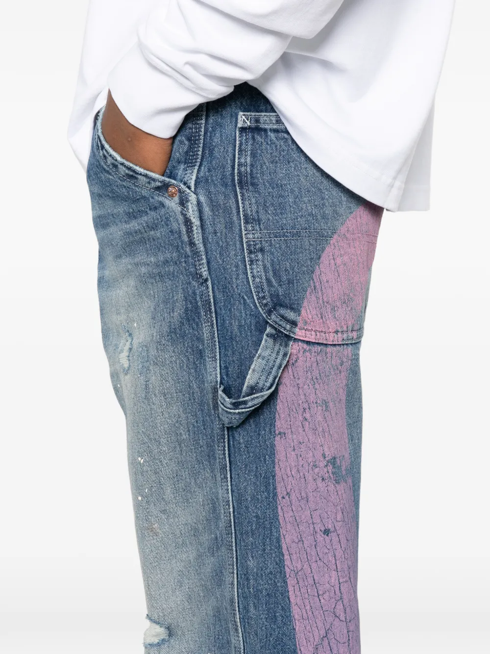 EVISU Gerafelde jeans Blauw