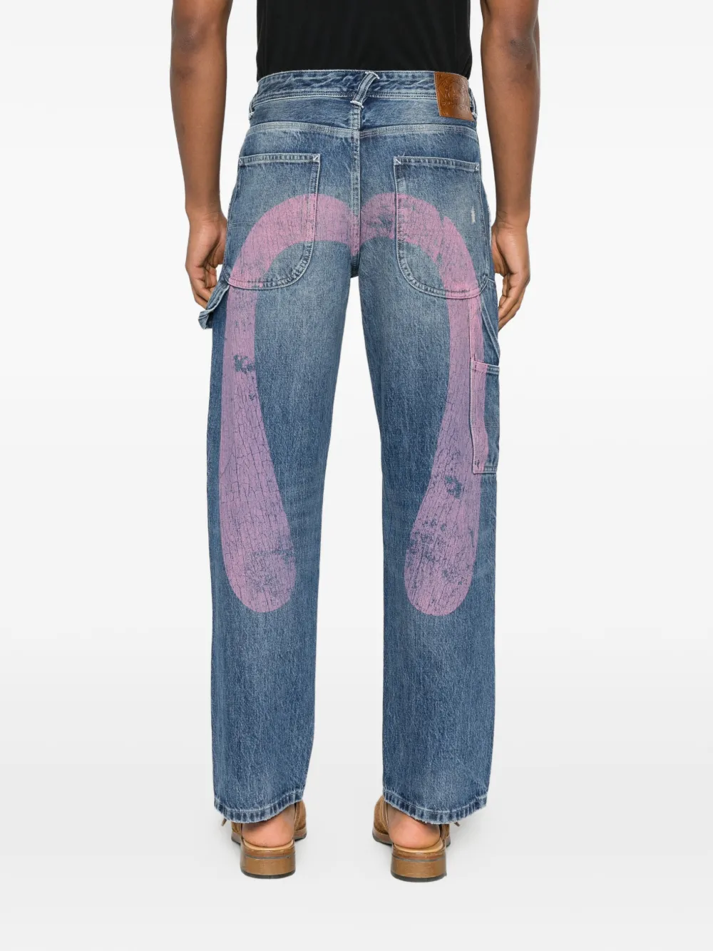 EVISU Gerafelde jeans Blauw