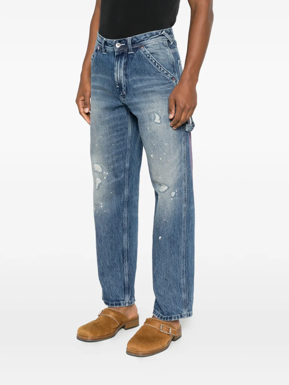 EVISU Gerafelde jeans Blauw