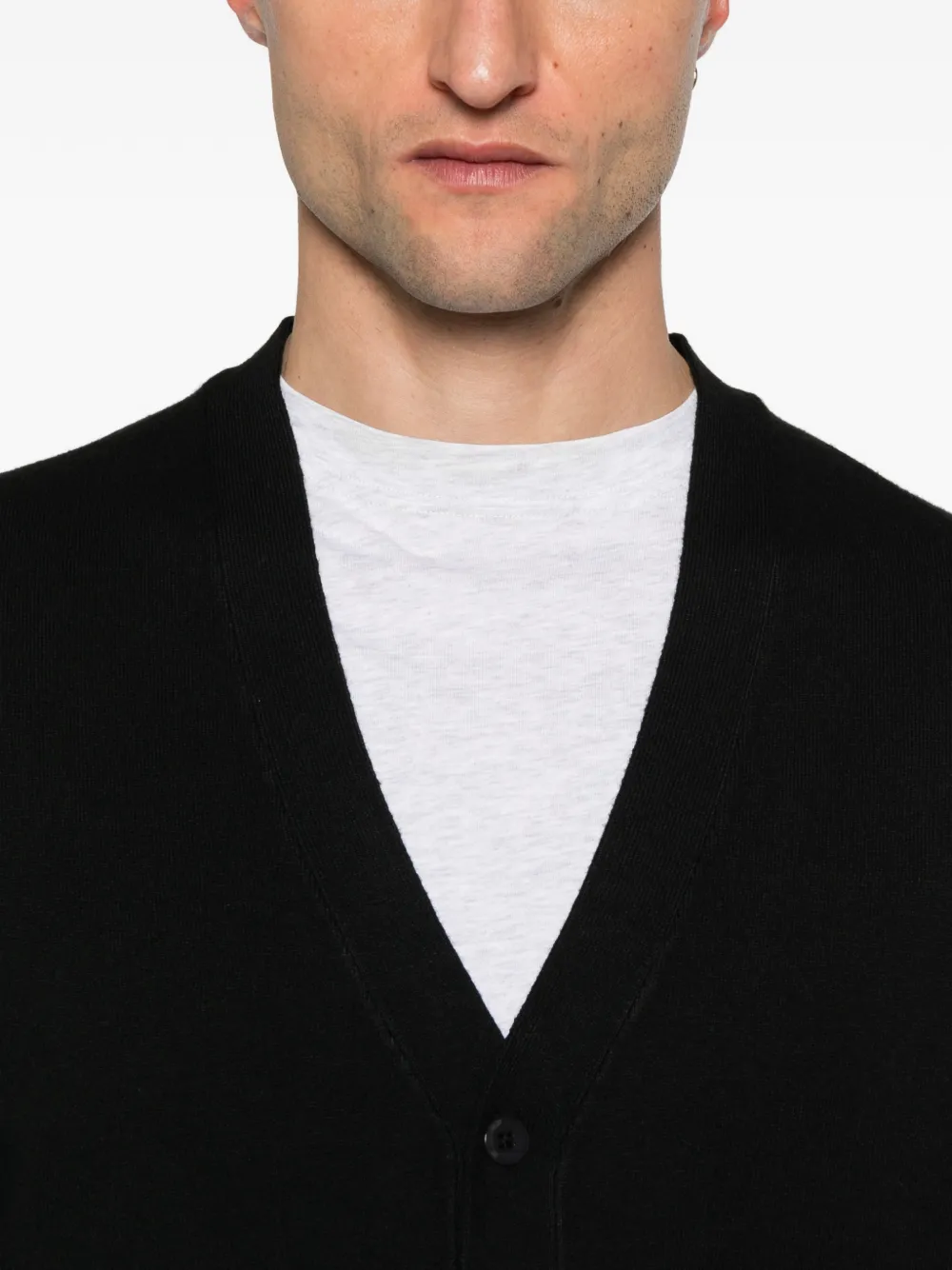 Diktat Buttoned Cardigan In Black