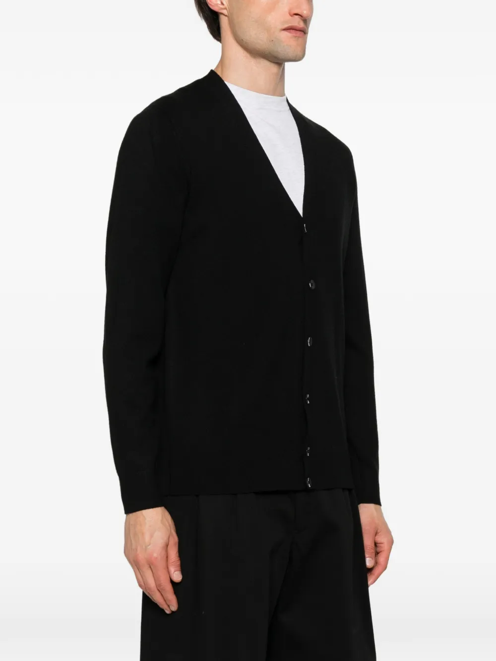 Diktat Buttoned Cardigan In Black