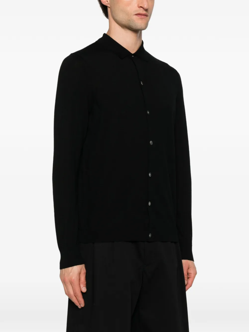 Diktat Buttoned Cardigan In Black