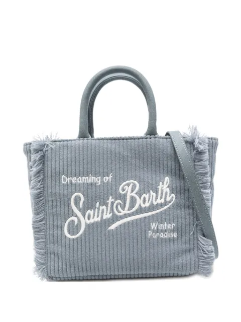 MC2 Saint Barth Vanity Mini Corduroy fringed vanity tote bag