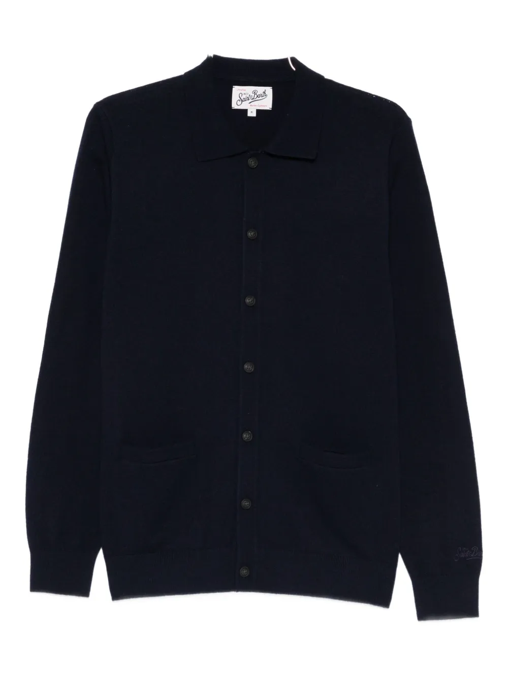 Mc2 Saint Barth Pocket Hanover Cardigan In Blue