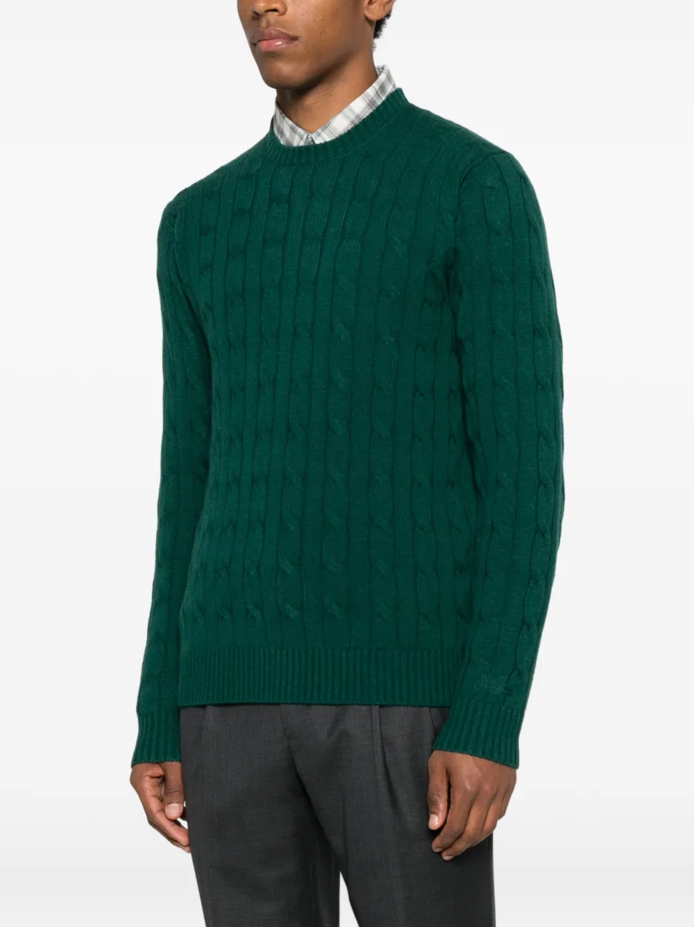 Mc2 Saint Barth Braid Regent Sweat In Green