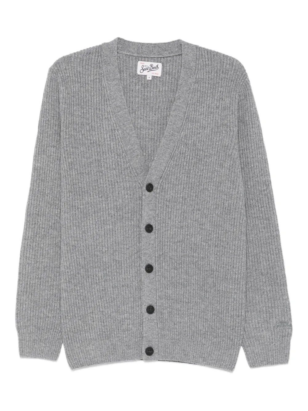 MC2 Saint Barth Herrison ribbed cardigan | Grey | Image 1