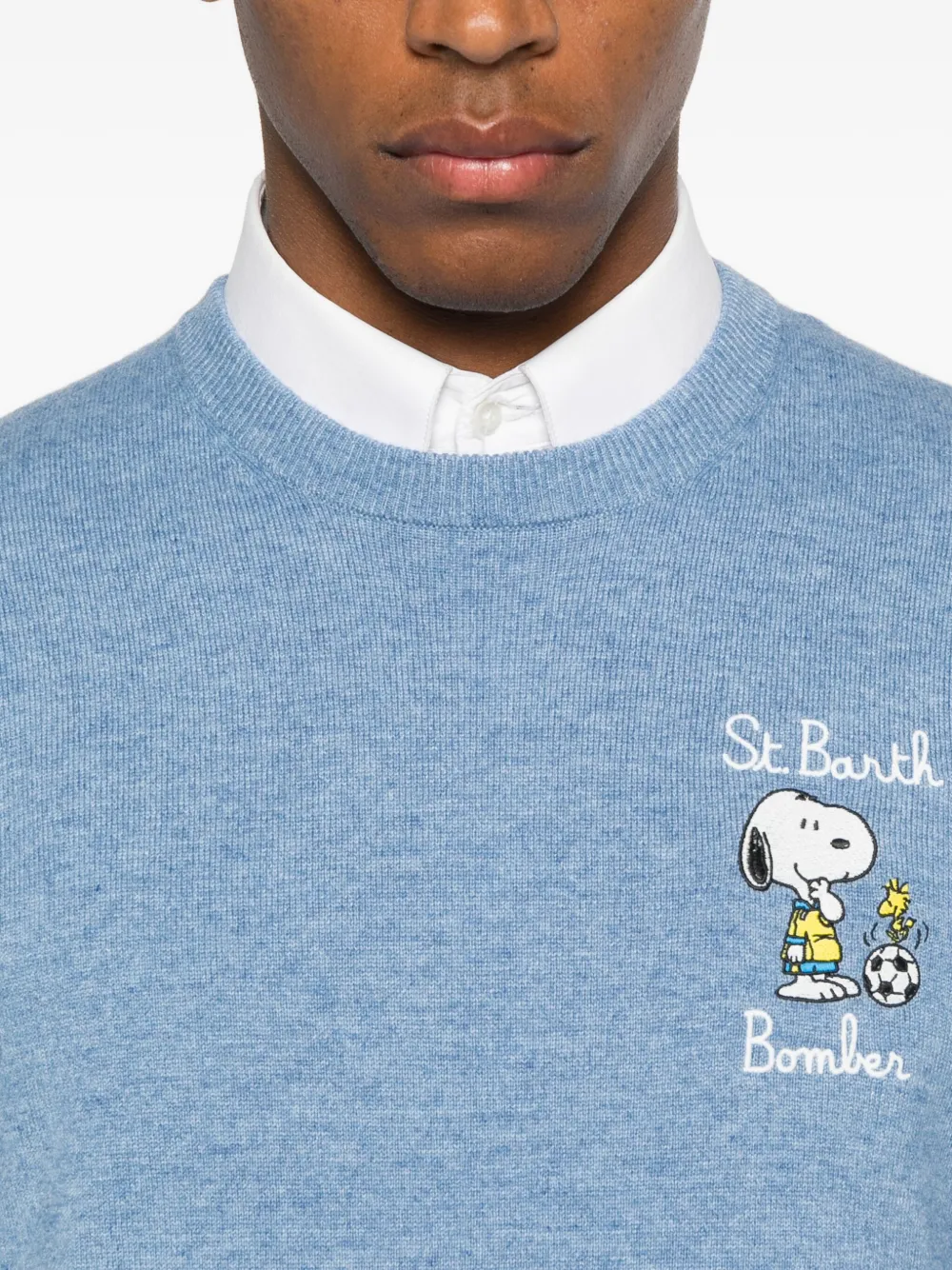 MC2 Saint Barth x Peanuts trui met borduurwerk Blauw