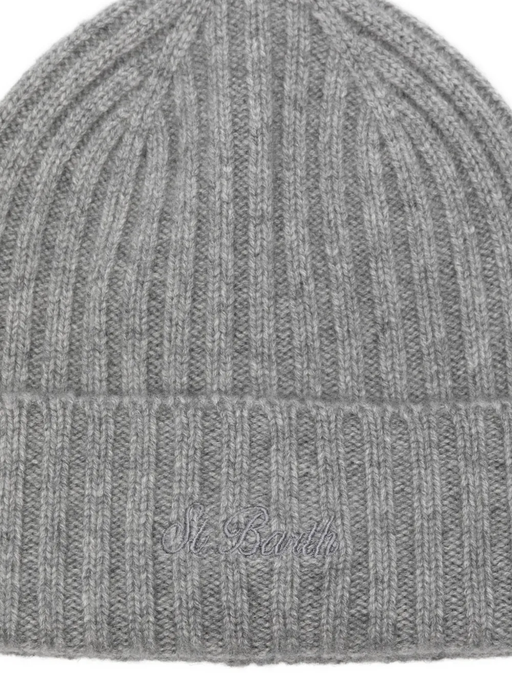 Mc2 Saint Barth Wengen Cashmere Ribbed Hat In Gray