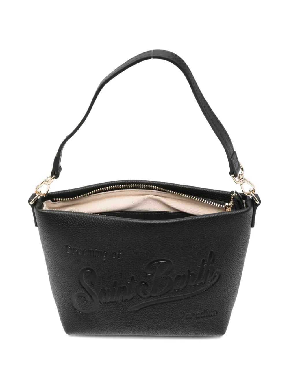 Mc2 Saint Barth Aline Embossed Crossbody Bag In Black