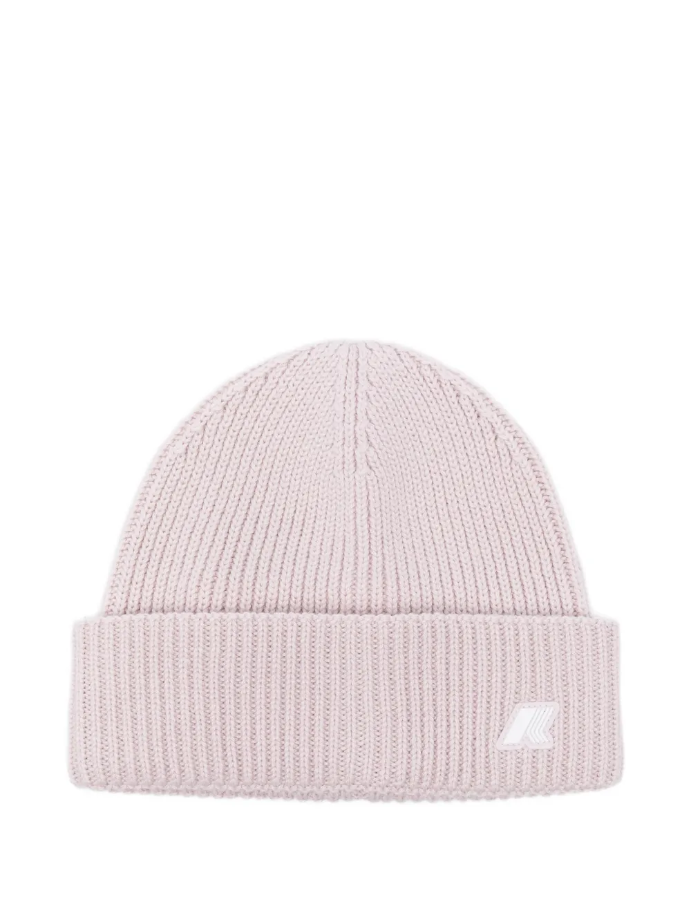 K-Way ribbed logo-detail beanie hat | rosado | Image 1