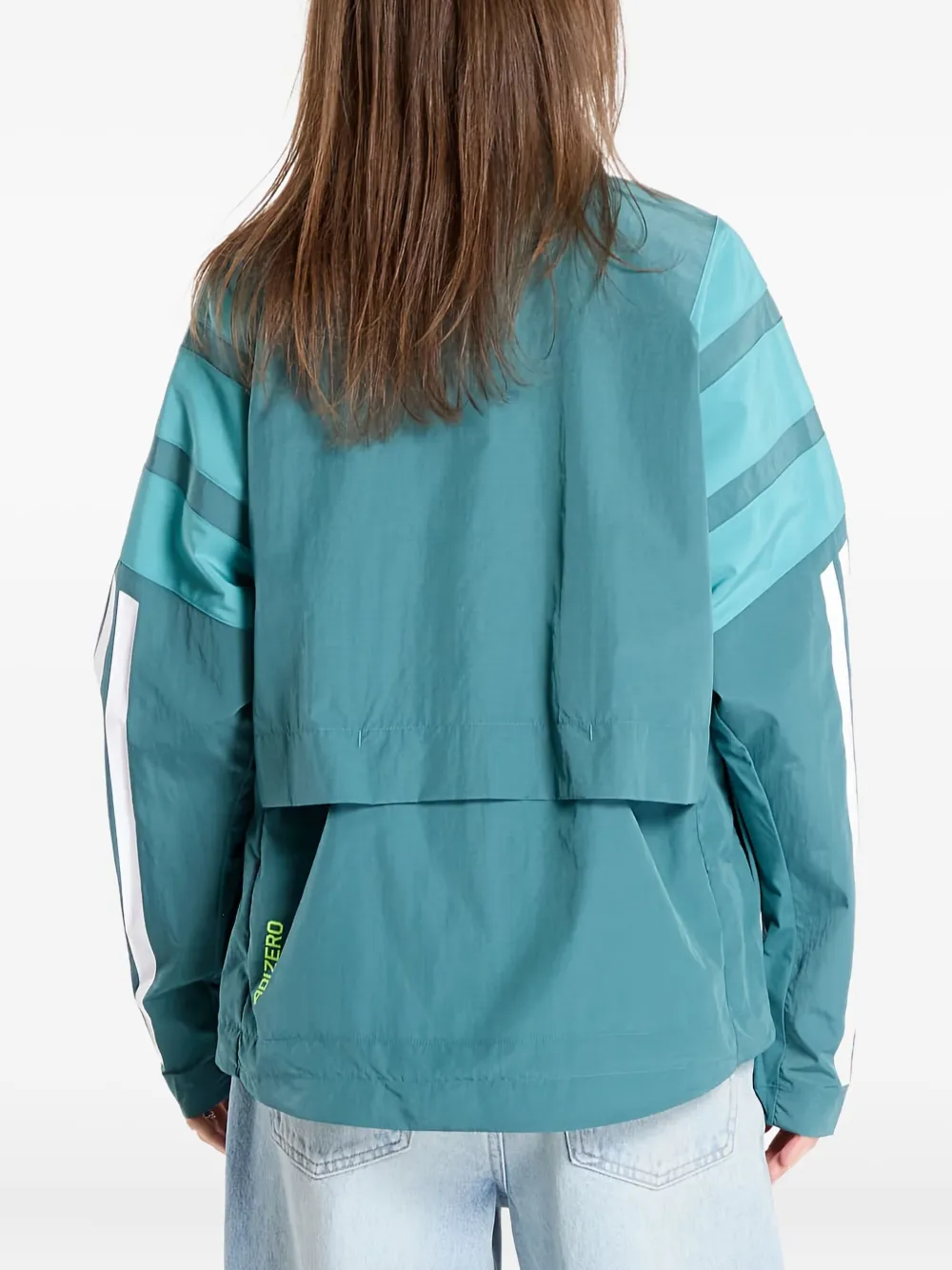 Adidas Originals Stripe Adizero Archive Running Jacket In Green