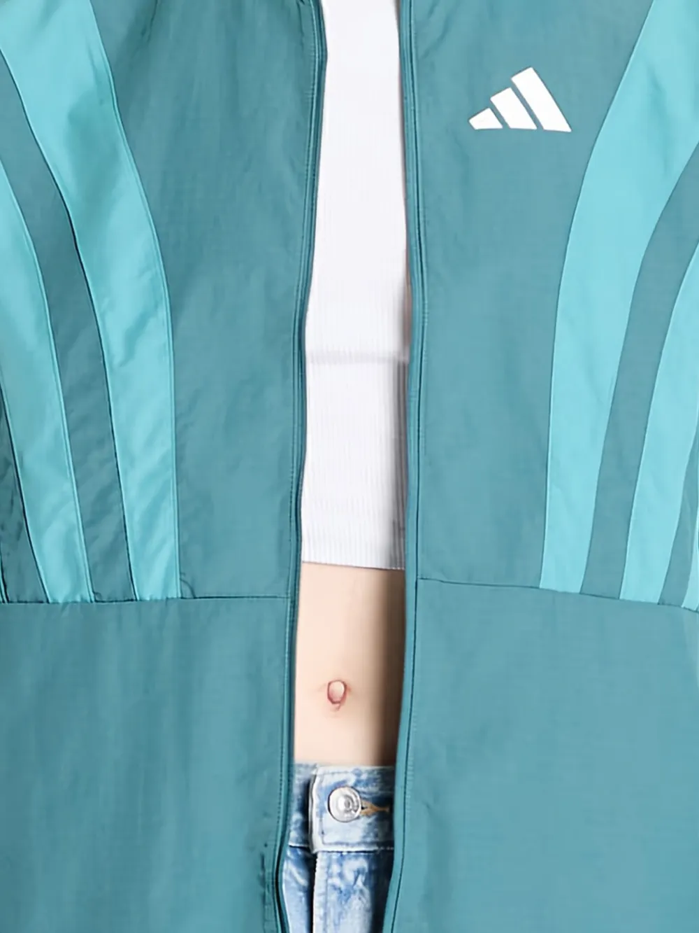 Adidas Originals Stripe Adizero Archive Running Jacket In Green