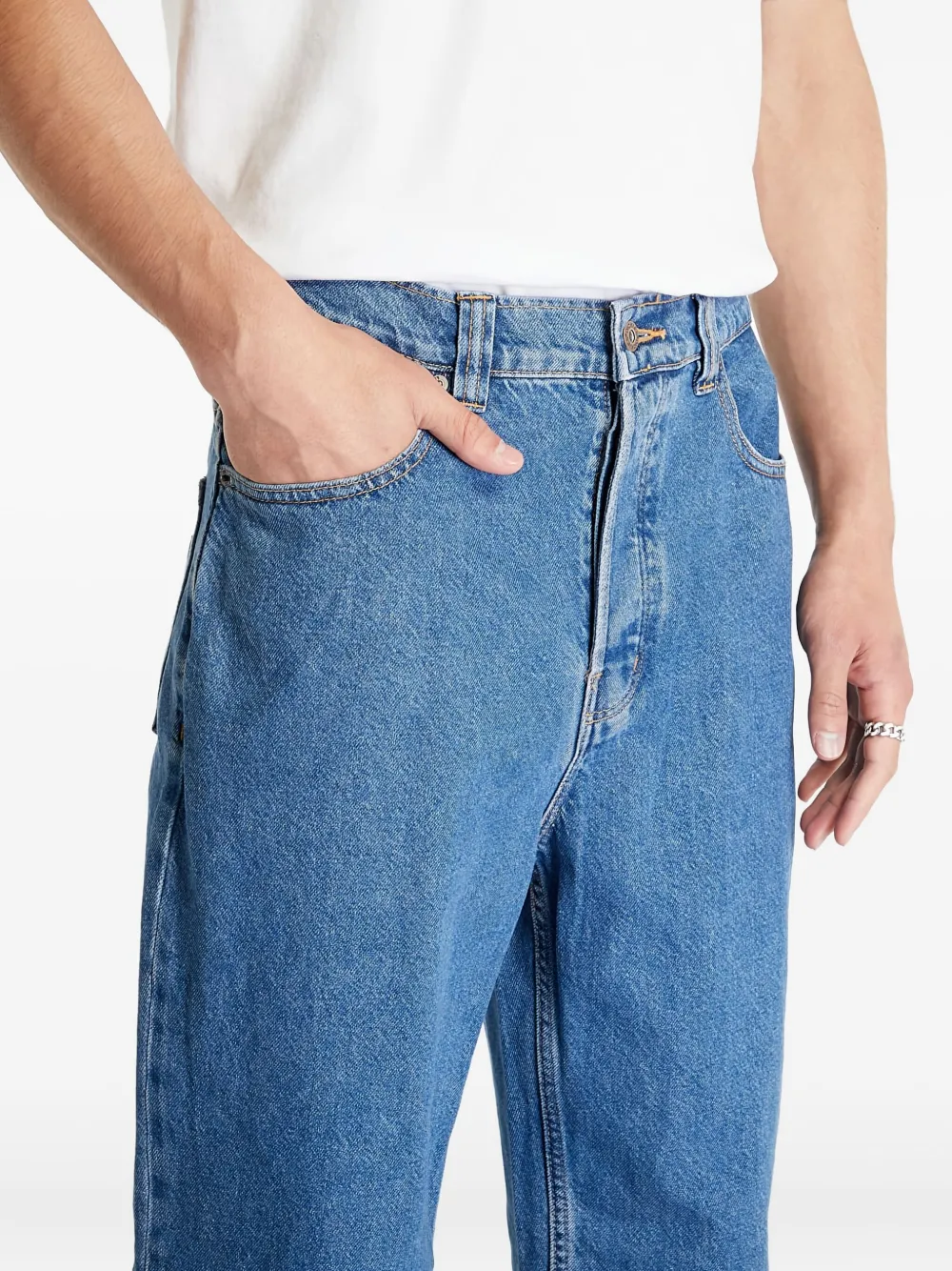 DICKIES Thomasville jeans met logopatch Blauw