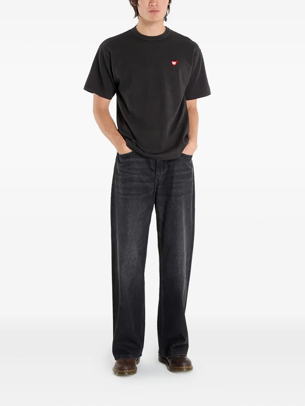 Human Made Logo-patch T-shirt In Black