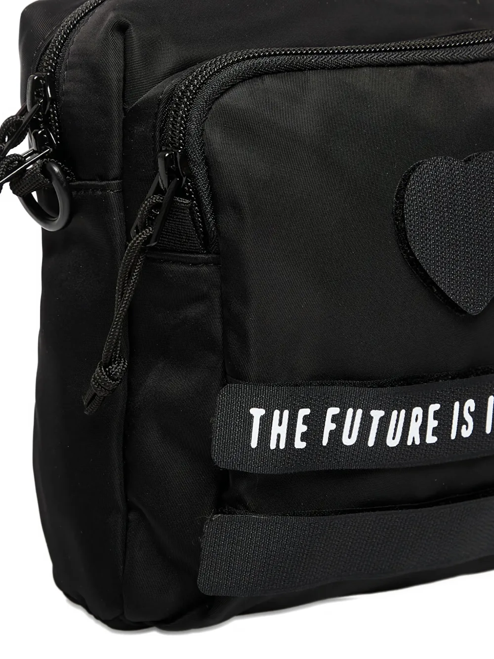Human Made Heart-patch Messenger Bag In Black
