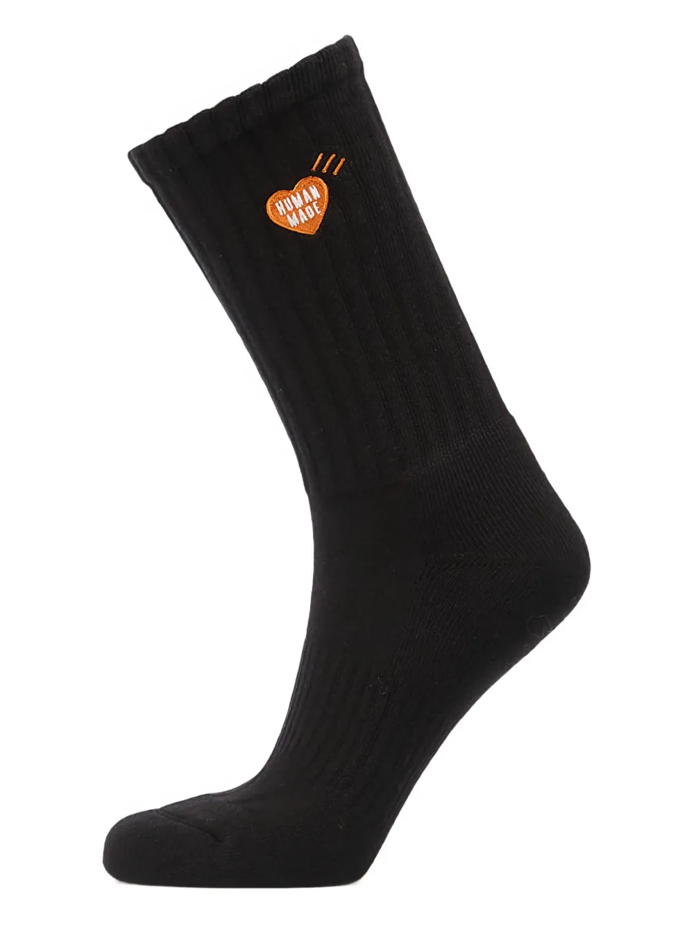 Human Made Pile Hear-motif Socks In Black