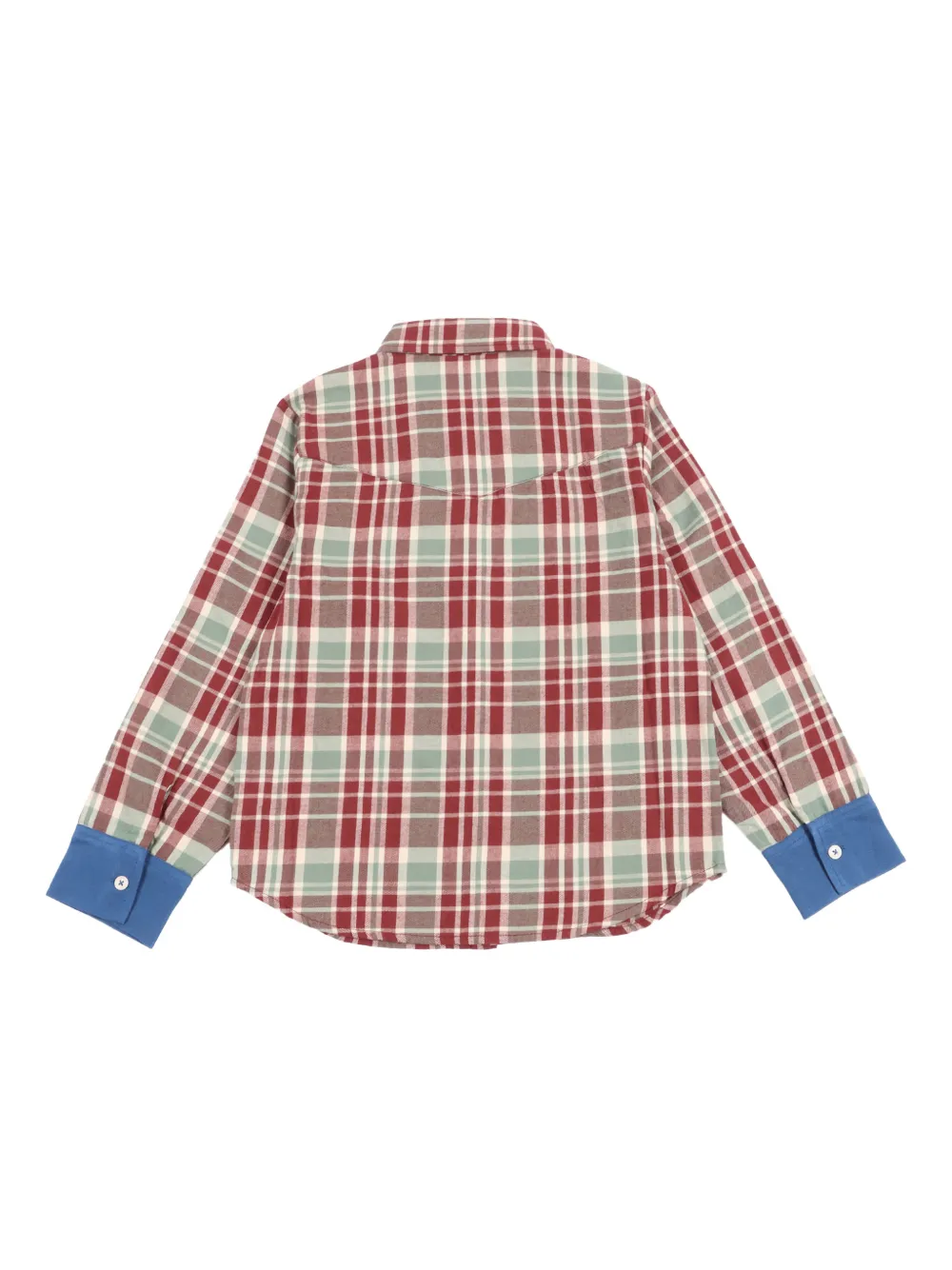 Misha & Puff Geruit shirt met geborduurd detail - Rood
