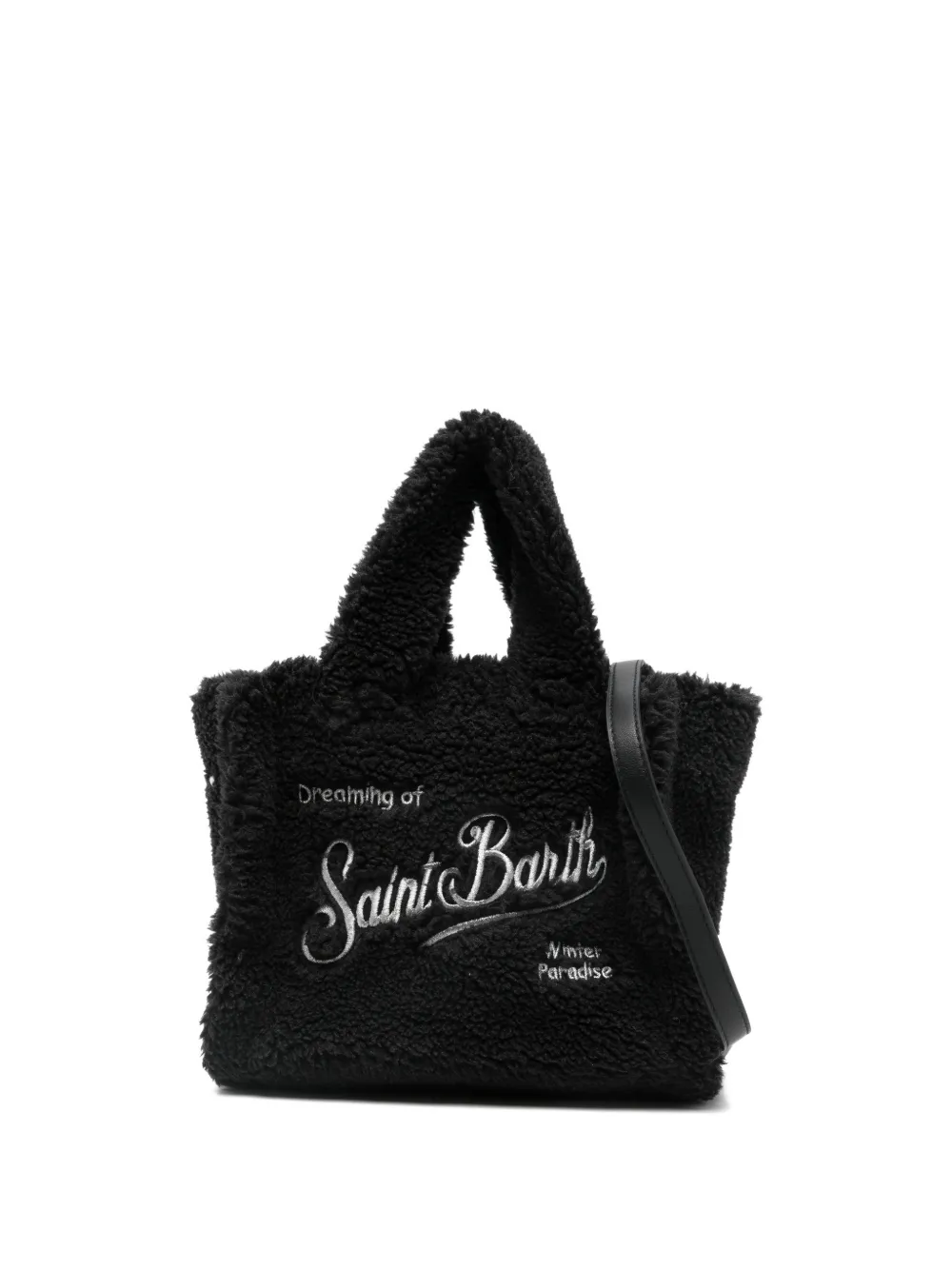 MC2 Saint Barth mini Vanity teddy embroidered tote bag - ブラック