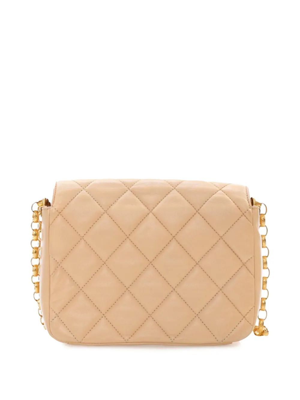 Pre-owned Chanel 2020 Medium Quilted Lambskin Cc Coin Flap Crossbody Bag In Brown