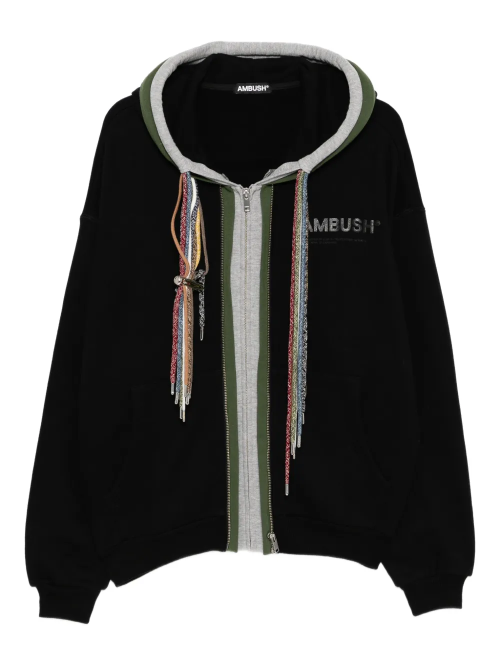 AMBUSH multi code hoodie | Black | Image 1