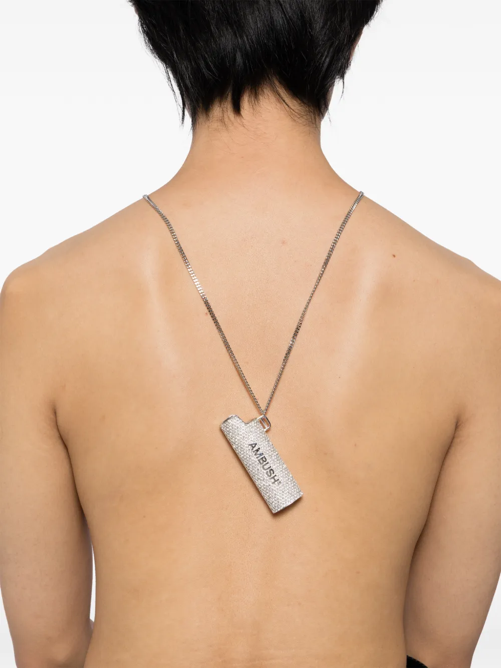 AMBUSH collier à pendentif étui à briquet pavé | Homme | Image 2