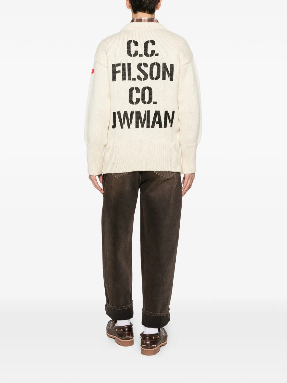Junya Watanabe MAN log-sleeves sweater - Beige