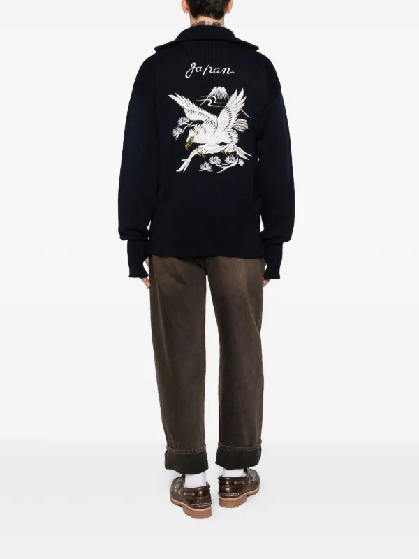 【定価14万】JUNYA WATANABE ZIP DS KNIT L Junya Watanabe MAN zip-neck Sweater | Blue | FARFETCH BE
