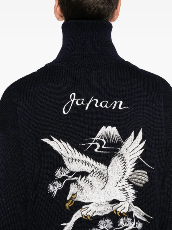 Junya Watanabe MAN zip-neck Sweater | Blue | FARFETCH BE