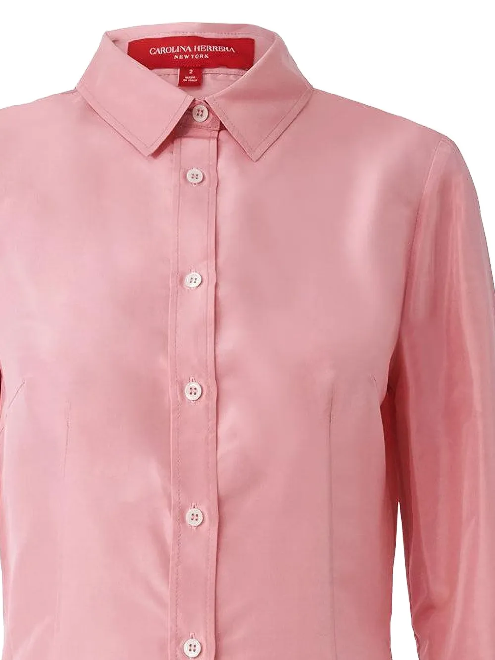 Carolina Herrera buttoned taffeta shirt - Roze