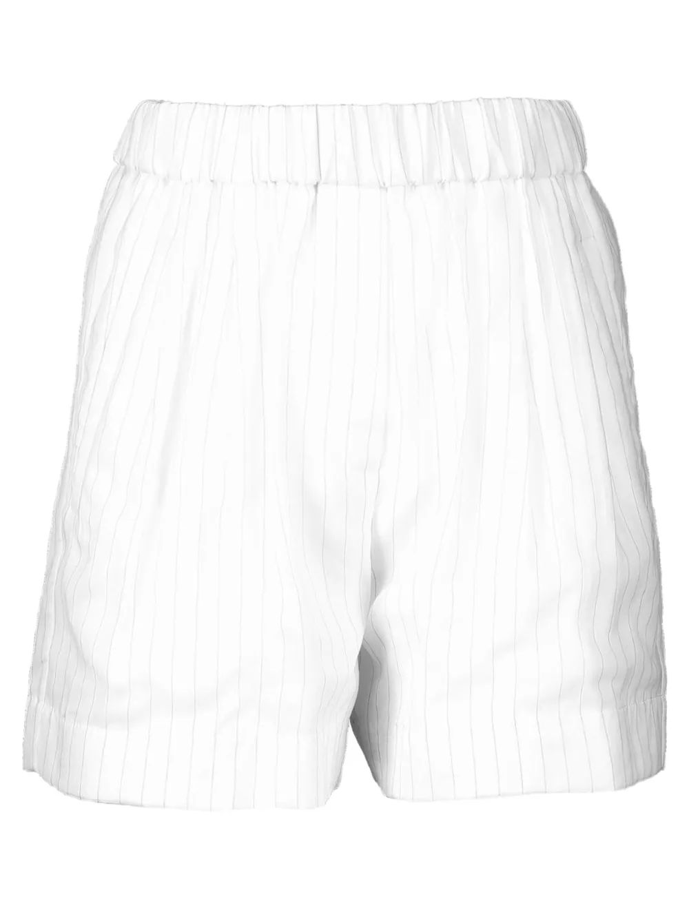 Brunello Cucinelli Striped Bermuda Shorts In White