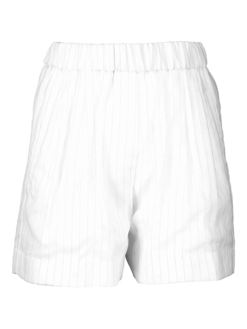 Brunello Cucinelli Striped Bermuda Shorts In White