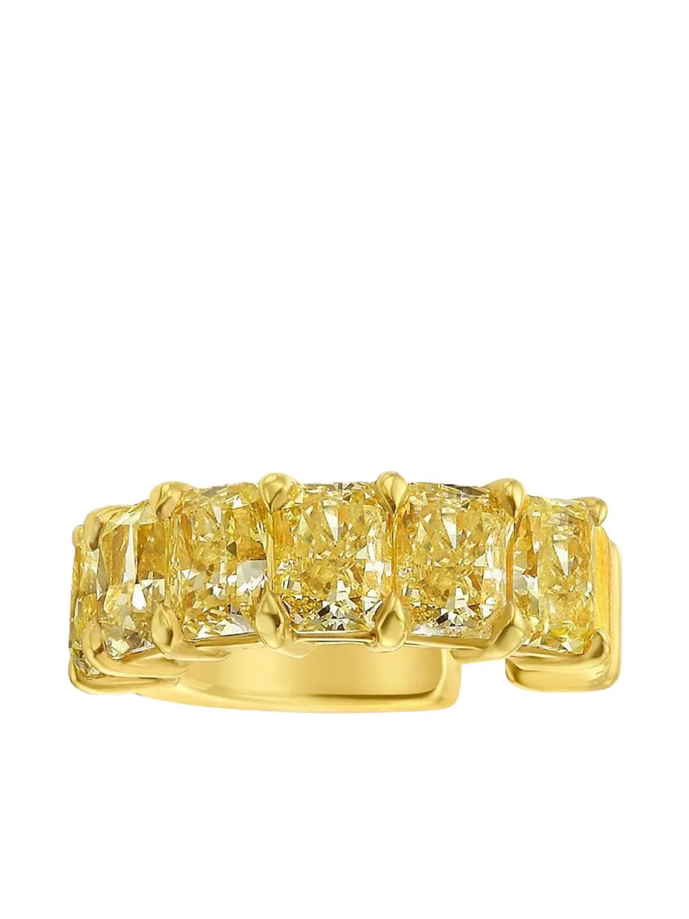 RARE COLORS 18K yellow gold diamond ear cuff - Oro