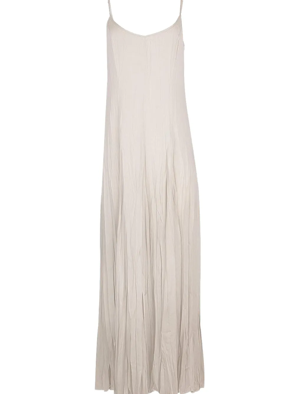 Michael Kors Pleated Maxi Dress In White