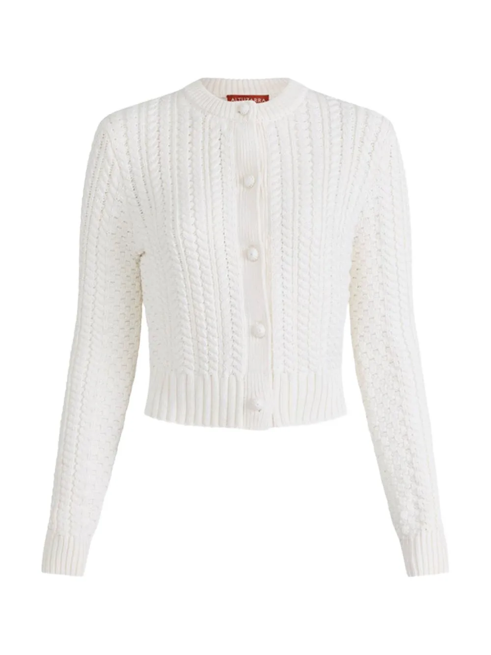 Altuzarra Patmae Cable-knit Cardigan In White