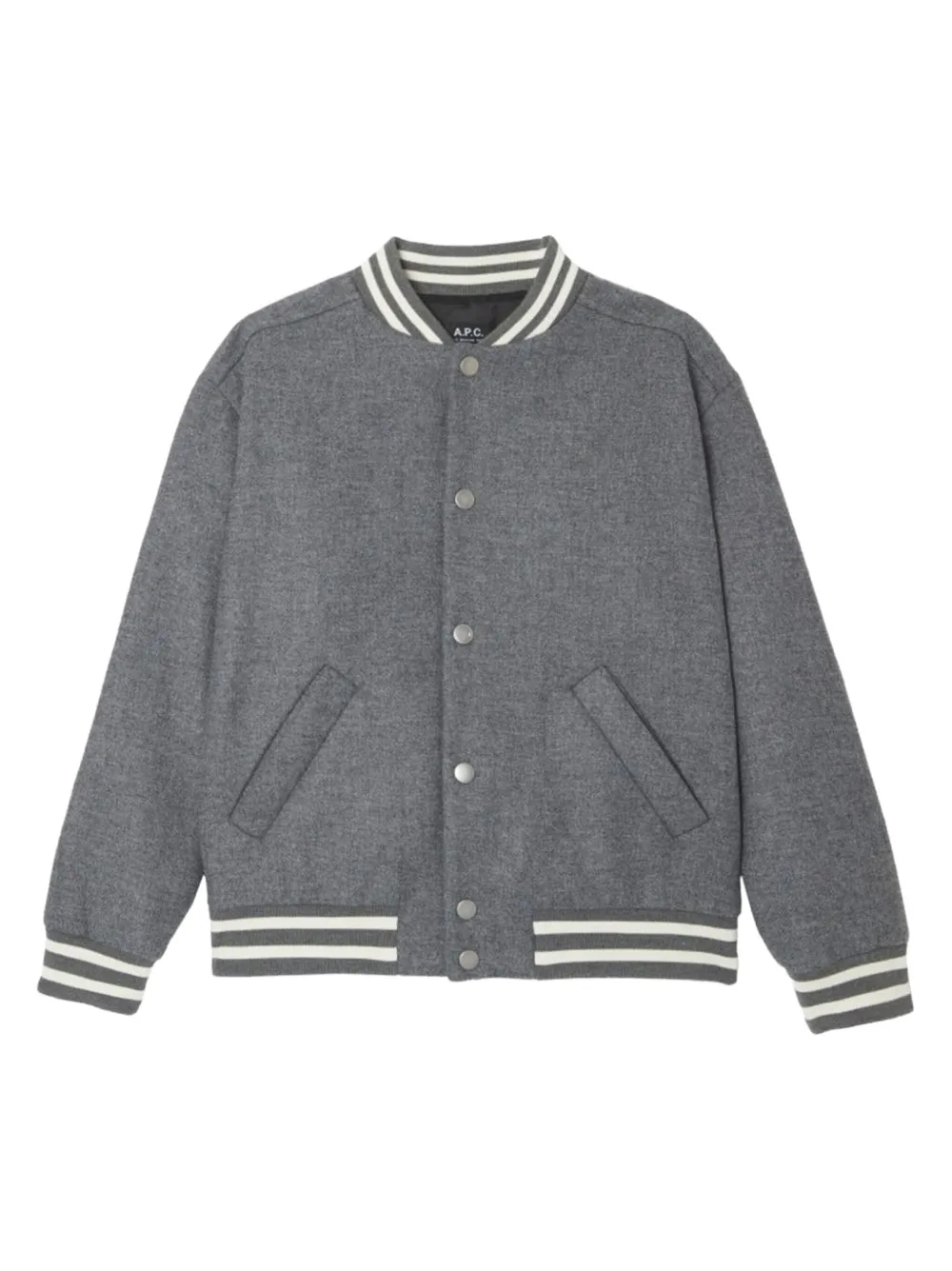 A.P.C. Micky striped blouson jacket | Grey | Image 1