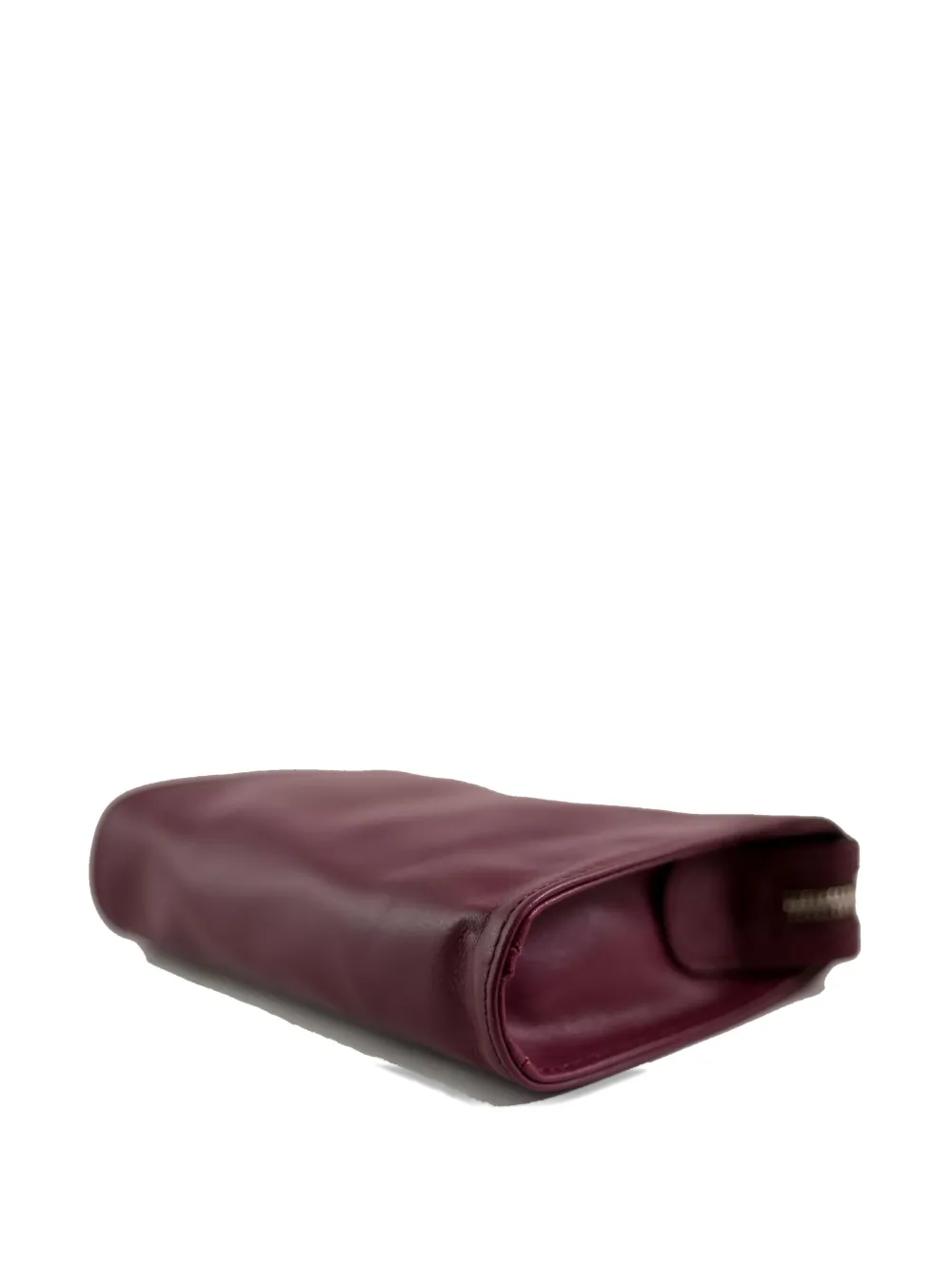 La Rose Leather Make-up Bag In Purple