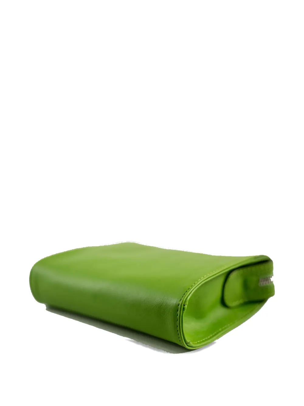 La Rose Minimal Leather Make-up Bag In Green