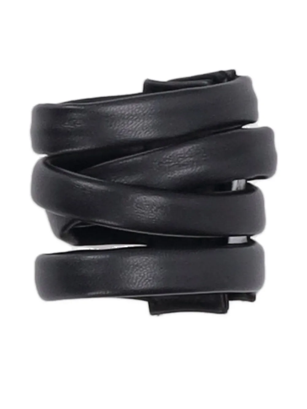 La-Rose four-wrap leather bracelet - Nero