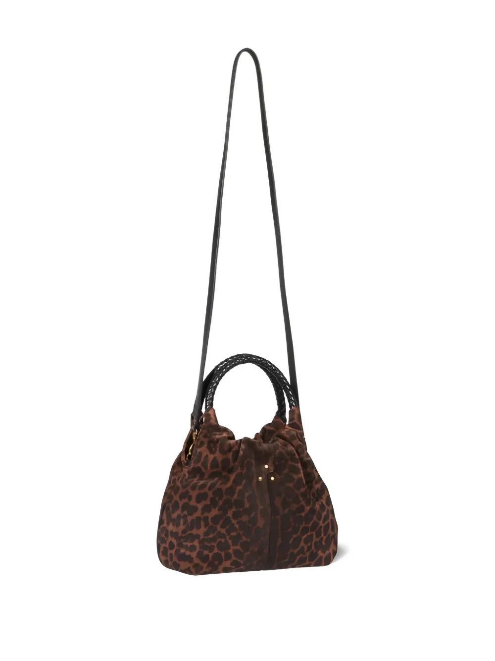 Jérôme Dreyfuss Small Gordi Leopard-print Braided-handle Tote Bag In Animal Print