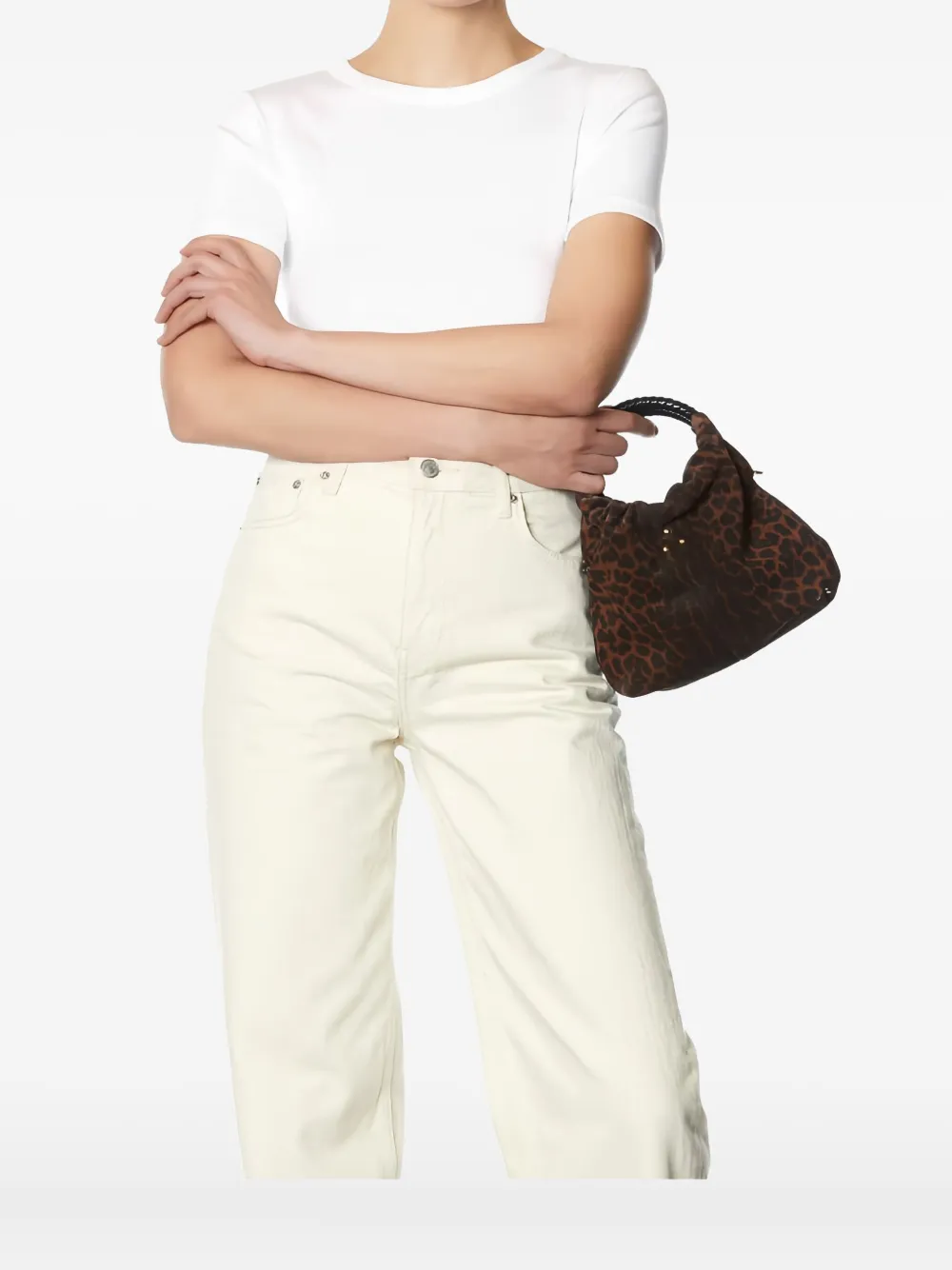 Jérôme Dreyfuss Small Gordi Leopard-print Braided-handle Tote Bag In Animal Print